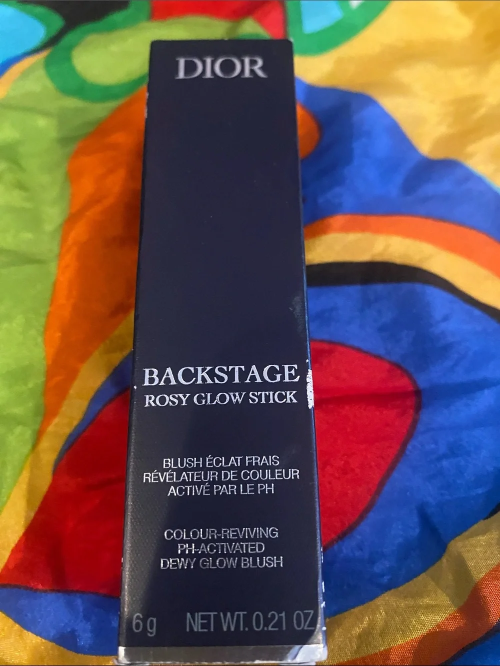 Dior Backstage Rosewood Glow Stick - Navy Packaging with White Text